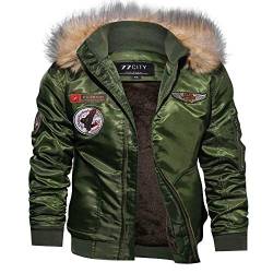 Bomberjacke Herren Männer Junge Lederjacke Wintermantel Winterjacke Windbreaker FRAUIT Herren Freizeit Übergangs Bomber Jacke Mäntel Draussen Windbreaker Hochwertig von FRAUIT-Herren Top