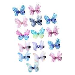 FRCOLOR 15St Tüll Schmetterling Haarspange Temperament Haarspange Haarspangen für Frauen butterfly hair clips butterfly haarklammer Haarnadel Schmetterlinge für Haare Hochzeit Haarspange von FRCOLOR