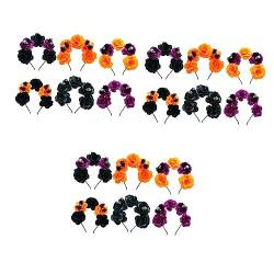 FRCOLOR 18 Stk Mexikanisches Blumenstirnband Für Frauen Tag Der Toten Kopfschmuck Haarreifen Roter Blumenschädel Rosenstirnband Für Frauen Damen-stirnband Zubehör Fräulein Skelett von FRCOLOR