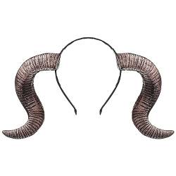 FRCOLOR 1stk Gothic-horn-stirnband Schaf Kostüm Schwarze Hörner-kopfbedeckung Frauen-party-haarband Teufelshörner-stirnband in Meiner Nähe Make-up-stirnband Cosplay Halloween Kleidung von FRCOLOR