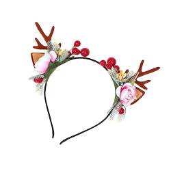 FRCOLOR 1stk Weihnachtsdekoration Geweih Haarspangen Hirsch-haarband Blumen-geweih-stirnband Weihnachts-stirnband Für Kleine Mädchen Blumenkopfbekleidung. Weihnachtshirsch Elchhörner Kind von FRCOLOR