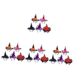 FRCOLOR 20 Stk Halloween-stirnband Hexenkopfschmuck Mini-hut-stirnband Halloween-bopper Halloween-haarreifen Headbopper Halloween Halloween-kopfschmuck Pailletten Damen Kleidung Stoff von FRCOLOR