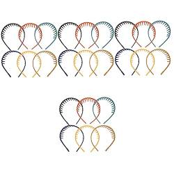 FRCOLOR 24 Stk Gezahntes Stirnband Stirnbänder Für Sportliche Damen Haarreifen Haarbänder Mit Zähnen Sport-stirnband Mit Zähnen Haarband Aus Kunststoff Fräulein Reinigung Plastik Kamm von FRCOLOR