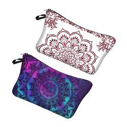 FRCOLOR 2st Kulturbeutel Kleine Schminktasche Make-up-Tasche Kosmetiktasche Make-up-pinseletui Makeup Tasche Make-up-etui Aufbewahrungstasche Schwammfutter Reisen Bunt Koffer von FRCOLOR