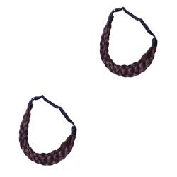 FRCOLOR 2st Modischer Haarzopf Haarband Perücken Für Frauen Spiralförmige Haargummis Kopftuch Stirnband Eisgesichtsform Bandana Stirnband Frauen Kopfschmuck Haargeflecht Damen Ware Spiral- von FRCOLOR