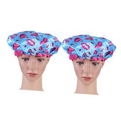 FRCOLOR 2st Wiederverwendbare Badekappe Turban-duschhaube Duschhaube Verstellbar Duschhaube Für Damen Shampoo-kappe Wiederverwendbarer Duschhut Einweg-haarkappe Fräulein Einstellbar Spa von FRCOLOR