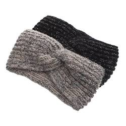 FRCOLOR 2st Winter Stirnband Yoga-stirnbänder Für Frauen Haarband Frauen Kopftuch Stylische Stirnbänder Für Damen Haarschmuck Für Frauen Sportdekor Fräulein Mädchen Acryl Häkeln von FRCOLOR