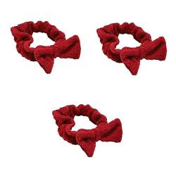 FRCOLOR 3 Stk Bowknot-haarband Schleife Haarband Bowknot-kopfwickel Spa-stirnband Mit Fliege Bowknot-stirnband Flauschige Sporthaargummis Männer Und Frauen Krawatte Weiche Kleidung von FRCOLOR