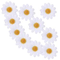 FRCOLOR 36 Stk Silberne Haarspangen Haarblumenclips Haarschmuck Für Zöpfe Sonnenblumen-clips Gänseblümchen Haarnadel Gänseblümchen-haar-accessoires Frauenhaar Damen Bohemien Blüte Weiß von FRCOLOR