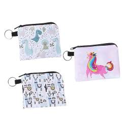 FRCOLOR 3st Make-up Geldbörse Schlüsselwechsel Geldbörse Kleine Geldbörse Münzfach Mit Reißverschluss Einhorn-Tasche Mit Reißverschluss Polyester Aufbewahrungskiste Reisen Multifunktion von FRCOLOR