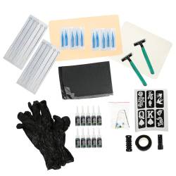 FRCOLOR 4 Sätze Praxis-Tattoo-Set Starter-Tattoo-Kit DIY tätowier starter set Tattoos Anfänger Set Stifthalter mit Nadeln Werkzeuge zum Üben von Tätowierungen Haupt Tattoo-Stift von FRCOLOR