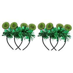 FRCOLOR 4 Stück Kiwi-stirnband St. Patrick Party Haarreifen Florale Haarspange Kiwi-bögen Geburtstagsparty-hut Kostüm Fruchthut Obst-party-stirnband Leistung Haarnadel Pop Grüßer Damen von FRCOLOR