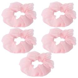 FRCOLOR 5st Haargummis Aus Satin Seiden-scrunchie Haarschmuck Aus Organza Haargummi Aus Satin Farbige Haargummis Flauschiger Scrunchie Pferdeschwanz-haargummis Fräulein Sommer Kugelkopf von FRCOLOR