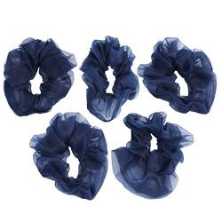 FRCOLOR 5st Knusprige Haargummis Satinschal Für Das Haar Haargummis Aus Satin Flauschiger Scrunchie Schal Stirnband Handgefertigte Pferdeschwanzhalter Sommerschal Elastizität Organza Frau von FRCOLOR