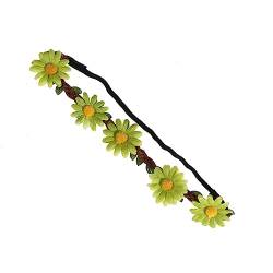 FRCOLOR 5st Kopf Blumenkranz Florales Stirnband Feenblumenkrone Gänseblümchenblumenkrone Sonnenblume Blumenmädchen-kopfschmuck Blumenstirnband Damen-stirnband Braut Blütenkopf von FRCOLOR