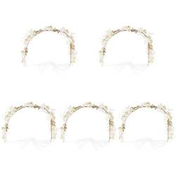 FRCOLOR 5st Perlenblumen-stirnband Haarranke Aus Kristall Damen Stirnbänder Dekorativer Kopfschmuck Perlen Tiara Kopfschmuck Hochzeit Kopfschmuck Haarreifen Zubehör Legierung Braut Mädchen von FRCOLOR
