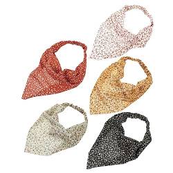 FRCOLOR 5st Schal Stirnband Kopftuch Aus Chiffon Haarbandana Aus Seide Dreieckige Bandana-kopftücher Dreieckiges Haartuch Kopftuch Stirnband Seidentuch Vlies Erwachsener Frau von FRCOLOR