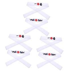 FRCOLOR 6 Stk Japanisches Haarband Japanisches Samurai-kostüm Japanische Karate-stirnbänder Hachimaki-stirnband Weiß Karate-stirnbänder Für Kinder Binden Polyester Haarseil Mann Kleidung von FRCOLOR