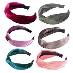 FRCOLOR 6St Bandanas für Frauen Mädchen Stirnband Boho-Bandana Boho Stirnbänder Haarbänder Tiara knoten haarband Pleuche-Stoff-Haarband binden Kopfbedeckung Ausgabekarte Fräulein von FRCOLOR