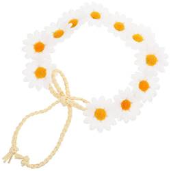 FRCOLOR 70er Jahre Stirnbänder Für - -stirnband Hippie-blumen-stirnband Frauen Stirnband Blumenkopfschmuck Für Den Sommer Gänseblümchen-stirnband Blumenkrone Haarband Kind Zubehör Weiß Fee von FRCOLOR