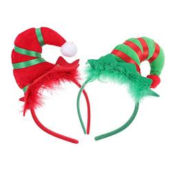 FRCOLOR Dekoratives Haarband 2 Stück Weihnachtsstirnbänder Elfenhut Weihnachtsmütze Stirnband Elf Partyhut Stirnband Weihnachtskostüm Stirnbänder Für Weihnachten Urlaub Party Favor von FRCOLOR