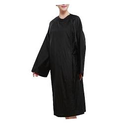 FRCOLOR Friseurkleid 1 Stück Floraler Overall Für Damen Formelle Kleider Kimonos Für Frauen Friseurmantel Haarschneidetuch Damenbademantel Schwarze Kleidung Schutzschürze Friseurschürze von FRCOLOR