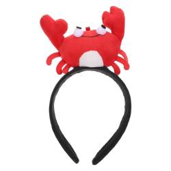 FRCOLOR Halloween-Krabben- -Stirnbänder Rote Plüsch-Hummerkrabben-Haarreifen Krebs-Stirnbänder Haarbänder Lustige Party-Krabbenmütze Halloween-Party-Kostüm-Zubehör von FRCOLOR