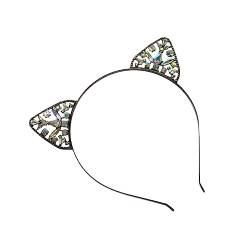 FRCOLOR Kätzchenhaarbänder Tierohren Kopfschmuck Halloween-party-kopfschmuck Haarreifen Für Katzenohren Haarbänder Für Katzenohren Foto-requisiten-haarreifen Kind Legierung Schmücken von FRCOLOR