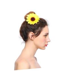 FRCOLOR Sonnenblumen-partykostüm Haarspangen Für Damen Sonnenblumen-haarnadel Sonnenblumen-haarschmuck Haarschmuck Mit Blumen Sonnenblumen-haarspangen Hawaii Mädchen Fräulein von FRCOLOR