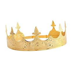 FRCOLOR Vintage King Barocke Krone Männer König Crown König Für Männer Barocker Mann König Halloween-stirnband Für Männer Schwarze Gotik Cosplay King Metall Kind Abschlussball Kleidung von FRCOLOR