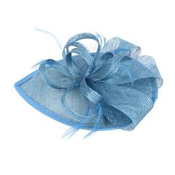 Frcolor Fascinator Hut, Hochzeit Feather Hut Filz Hut für Frauen (blau) von FRCOLOR