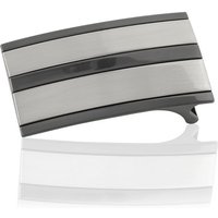 FREDERIC HERMANO Gürtelschnalle 35mm Zink Schwarz - Buckle Stripe - 322607530020 von FREDERIC HERMANO