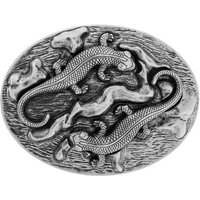 FREDERIC HERMANO Gürtelschnalle 40mm Metall Silber - Buckle Reptilian - 327107520020 von FREDERIC HERMANO