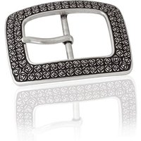 FREDERIC HERMANO Gürtelschnalle 40mm Zamak Silber - Buckle Rose - 305407520020 von FREDERIC HERMANO