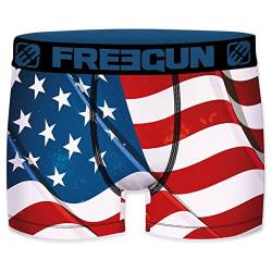 FREEGUN Herren-Boxershorts, Flagge USA, A14, S von FREEGUN