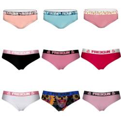 Unterhosen Damen Pack Surprise, Unterwäsche Frauen, Zufälliges Muster, Bequem (3er Pack), Mehrfarbig, XL von FREEGUN