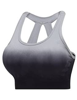 FRHXUN Sport BH für Damen Nahtlos Mit Polsterung Unterstützung gekreuzter Rücken Running Fitness Yoga BH von FRHXUN