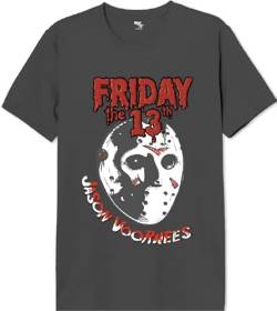 Friday the 13th Herren Uxfridmts001 T-Shirt, anthrazit, L von FRIDAY THE 13TH