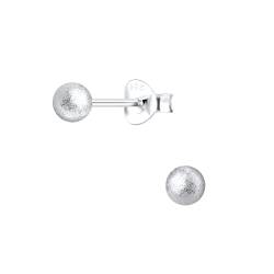 FRIEDA + PAUL Ball Kugel Basic Geo Diamantstaub Damen Frauen Mädchen Ohrstecker Ohrringe 925 Sterling Silber anlaufgeschützt Schmuckbox von FRIEDA PAUL 925 STERLING SILBER