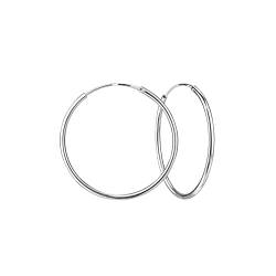 FRIEDA + PAUL Creolen Klassisch Basic Geo Damen Frauen Mädchen Ohrstecker Ohrringe Groß 925 Sterling Silber anlaufgeschützt Schmuckbox von FRIEDA PAUL 925 STERLING SILBER