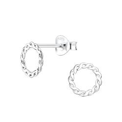 FRIEDA + PAUL Verschlungen ineinander Symbol Geo Basic Damen Frauen Mädchen Ohrstecker Ohrringe 925 Sterling Silber anlaufgeschützt Schmuckbox von FRIEDA PAUL 925 STERLING SILBER