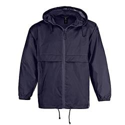 FRIESEN Friesennerz Unisex Windbreaker 'Moin von 8ern!' - Windjacke Regenjacke Fahrradjacke in Marine Blau Größe S von FRIESEN Friesennerz