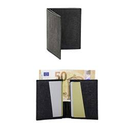 FRITZVOLD Tiny Wallet mit RFID-Schutz, extrem kleines, dünnes Portemonnaie für Herren & Damen, Slim Wallet, flaches Mini-Portmonee, minimalistischer Geldbeutel aus Papier-Kunstleder, schwarz von FRITZVOLD