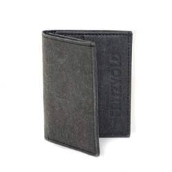 FRITZVOLD Tiny Wallet mit RFID-Schutz & Münzfach, extrem kleines, dünnes Portemonnaie für Herren & Damen, Slim Wallet, flaches Mini-Portmonee, Geldbeutel aus Papier-Kunstleder, schwarz von FRITZVOLD
