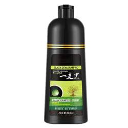 500 ml Black Dew Shampoo, schwarzes Shampoo, Haarfärbemittel, schwarzes Sofort-Haarfarben-Shampoo für graues Haar (1 Stück schwarz) (Black, One Size) von FRMUIC