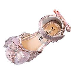 FRMUIC Mädchen Mary Jane Schuhe Prinzessin Schuhe Tanzschuhe Festlich Schuhe Abendschuhe Hochzeitsschuhe Party Schuhe (Pink, 31.5 Little Child) von FRMUIC