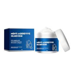 Gesichtspflege gegen Falten Feuchtigkeitscreme für Männer, Creme geeignet für müde Haut (Blue, One Size) von FRMUIC