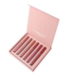 Lip Gloss Sets, 6 Farben Lippenstift Lippenpflege Lippenbalsam Feuchtigkeitsspendender Lipgloss Spiegeleffekt für Vollere Lippen (A, One Size) von FRMUIC