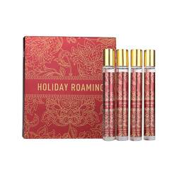 Parfüm Spray Lang anhaltende für Männer & Frauen, Eau de Toilette Spray Holiday Fragrance Exploration Parfüm-Geschenkset Neujahrsgeschenk Rollerball-Parfüm Geschenkbox (Red, One Size) von FRMUIC