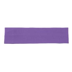 Stirnband einfarbig, elastisches Übungs-Stirnband, Fitness Yoga Antitranspirant-Stirnband, Haar-Accessoires Haargummi (Purple, One Size) von FRMUIC